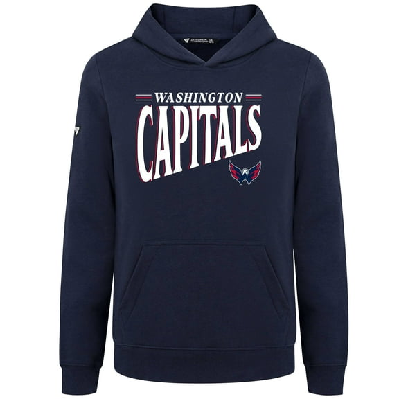 Youth Levelwear  Navy Washington Capitals Jr Podium Tally Pullover Hoodie