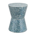 thumbnail image 1 of Banqueta de Mesa de Acento Benjara Ivy Luxo 50cm Mosaico Branco e Azul, 1 of 6