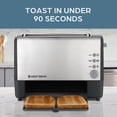 thumbnail image 5 of West Bend QuikServe Compact 2-Slice Toaster with Extra Wide Slots and Cool Touch Exterior, in Stainless Steel (77222), 5 of 7