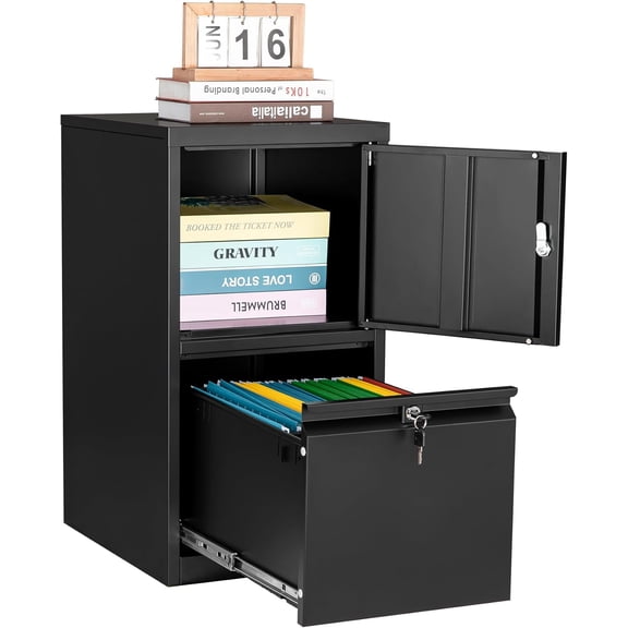 Letaya 2 Drawer File Cabinet with Lock,Metal Office Filing Cabinets for Home Office,Storage Letter,Easy Assemble