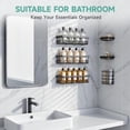 thumbnail image 6 of Veken Rustproof & Waterproof Shower Caddy 6-Pack, No Drilling Adhesive Wall Mounted Shower Shelves Rack, Heavy Weight Bearing, Large Organizer Storage Accessories, Ideal for Bathroom, Home & Kitchen, 6 of 12