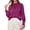 Purple, variant on PRETTYGARDEN Satin Tops for Women Mock Neck Pleated Long Sleeve Shirts | Wrinkle Resistant Silky Blouses,Dressy Casual Fall Clothes,Versatile Business Casual Oufits,Fashion Clothing