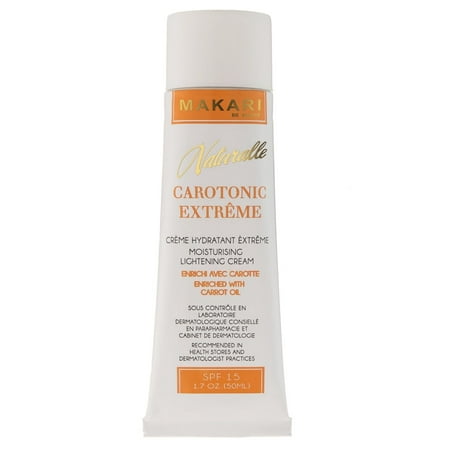 Makari Naturalle Carotonic Extreme Lightening Face Cream 1.7oz – Moisturizing & Toning Cream with Carrot Oil & SPF 15 – Anti-Aging & Whitening Treatment for Dark Spots, Acne Scars &