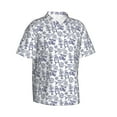 thumbnail image 3 of Xecao World Travel2 print Hawaiian shirt - a stylish short-sleeve button-down for men, perfect for casual beach and tropical outings., 3 of 9