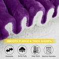 thumbnail image 2 of Sherpa Throw Blanket for Couch Sofa - Fuzzy Soft Cozy Blanket for Bed, Fleece Thick Warm Blanket for Winter, Deep Purple Fall Winter King Blanket, 90x109 Inches, 2 of 6