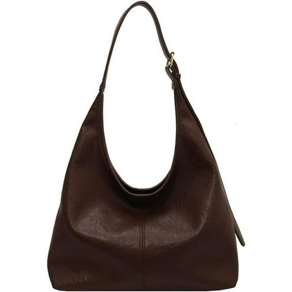 LinYooLi Hobo Bags for Women Soft PU Leather Tote Shoulder Bag Vintage Slouchy Handbag Purses