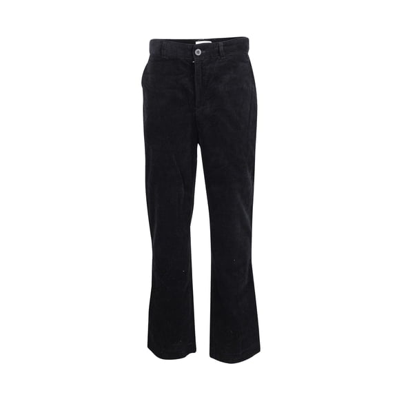 Pre-Owned Mr. P Boot-Cut Trousers in Black Cotton Corduroy