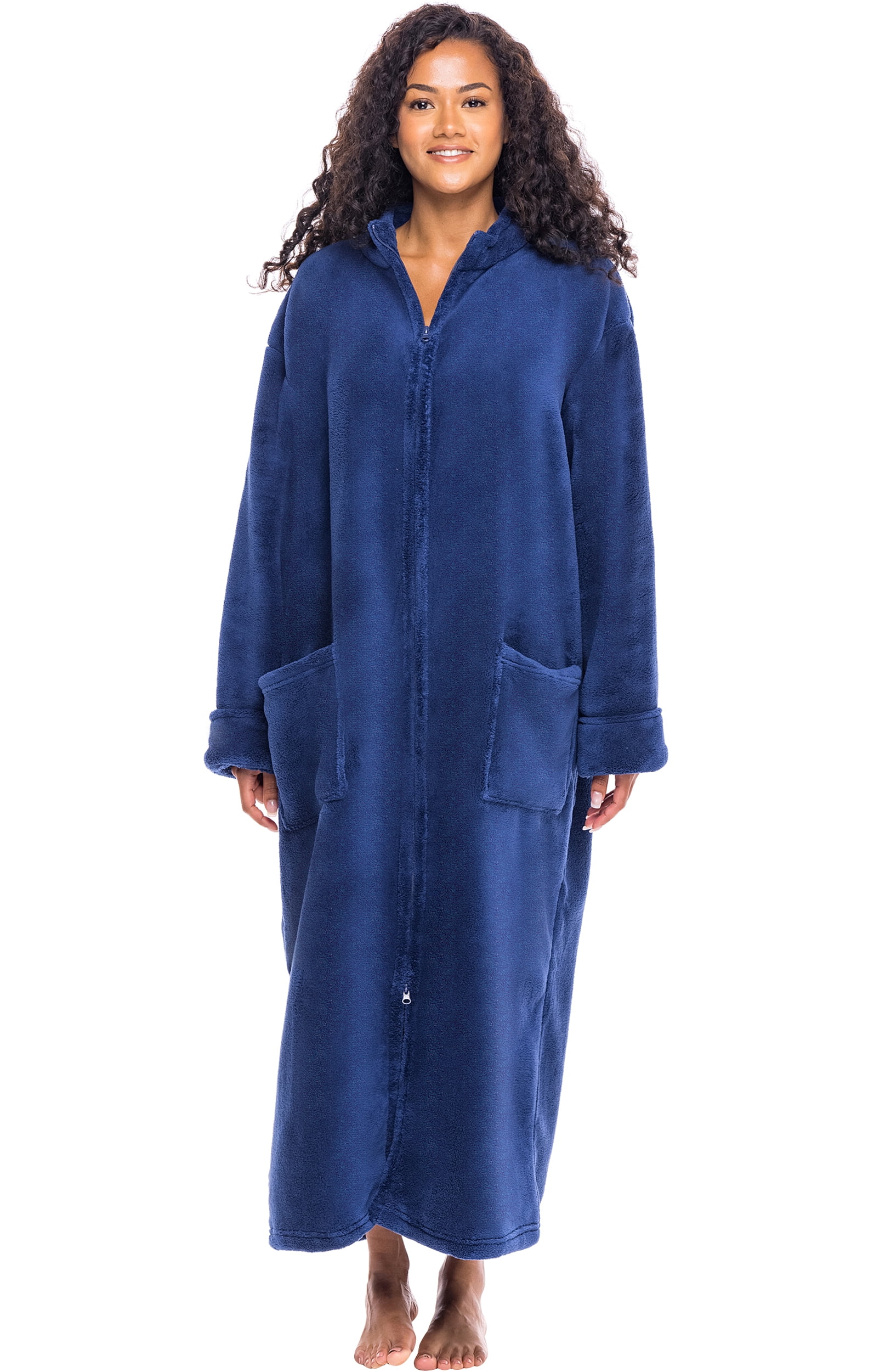 women's petite zippered robes