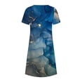thumbnail image 4 of Robes Maxi pour Femmes Robe d'Été Bohème à Manches Courtes Robe de Plage Longueur Genou Robe à Manches Courtes en Liquidation, 4 of 5