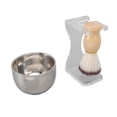 thumbnail image 3 of Kit de Brosse à Raser Bol à Bulles, Utilisations Multiples Absorption d'Eau Ensemble de Brosses à Raser pour Hommes Séchage Rapide Bol en Acier Inoxydable pour la Maison, 3 of 8
