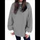 thumbnail image 2 of Camiseta de Larga Extragrande para Mujer, Túnica A Rayas con Bloques de Color, Sudadera Holgada de Otoño con Cuello Redondo y Negro XL, 2 of 8