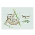 thumbnail image 1 of Sloth Cutting Board, Mother and Animals Family Happiness Watercolor Boho Tropical Elements, Decorative Tempered Glass Cutting and Serving Board, Large Size, Pale Brown Green, by Ambesonne, 1 of 1
