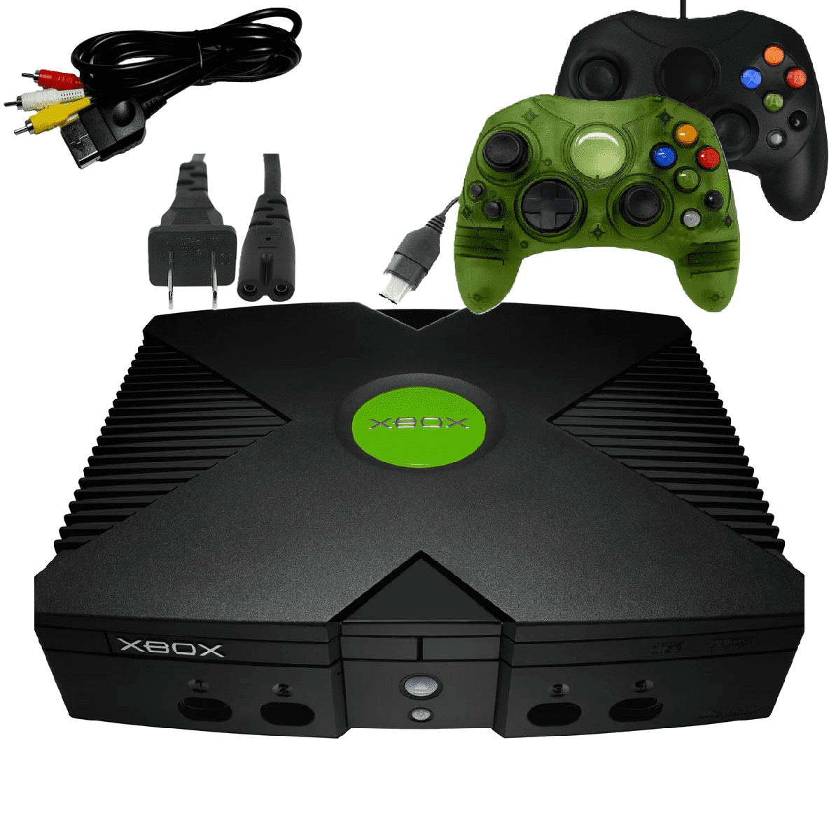 Restored Microsoft Xbox Original Gaming Console, 2 Retrofam Controllers () (Refurbished)