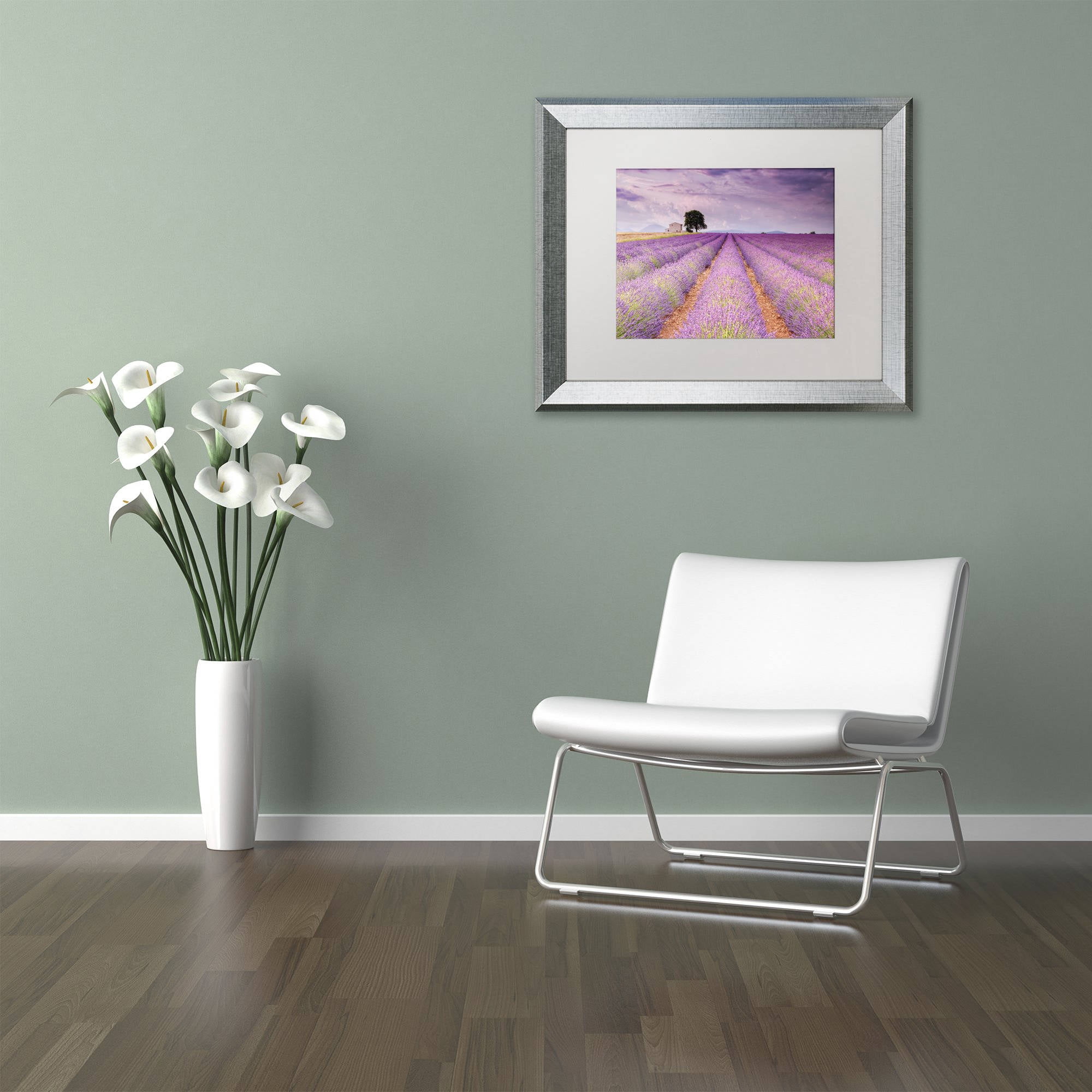 Trademark Fine Art 'Stone House' Canvas Art by Michael Blanchette Photography, White Matte, Silver Frame