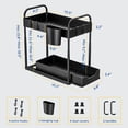 thumbnail image 3 of nipocaio 2 Tier Black Under Sink Storage, Kitchen Under Sink Storage, 3 of 5