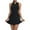 Black, variant on Kaemgyyd Womens Zip Front Tennis Dress Collared Bodycon Racer Back Sleeveless Workout Golf Dresses Build in Shorts