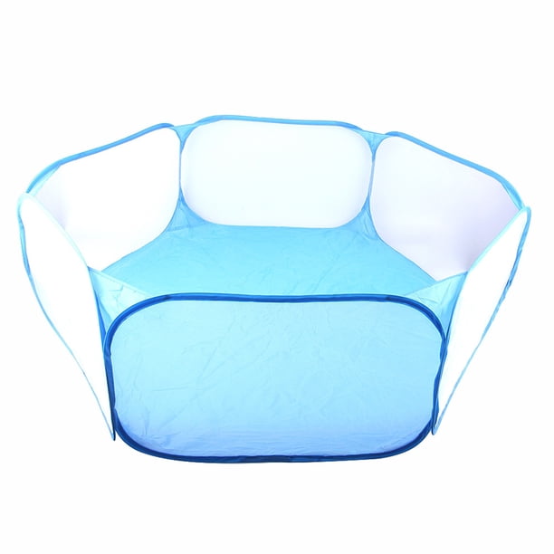 Tienda de Campaña con , Valla Hexagonal, Valla Plegable para Mascotas, Color Azul