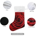 thumbnail image 3 of Coolnut 2 PCS Christmas Stocking Valentine's Day Red Rose Big Warm 17.7 x 12 Inch Hanging Xmas Stockings Decoration for Family Holiday Party Ornaments Decor Fireplace, 3 of 7