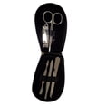 thumbnail image 2 of Silver Geometric Design 5 Piece Manicure Set in Designer Zipper Case, 2 of 2