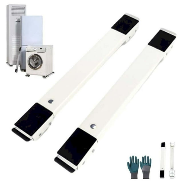 Adjustable Roller Washing Machine Base Portable Washer Dryer Stand Adjustable Base For Washing Machine Refrigerator Mover Furniture Rollers With Wheels Appliance Movers