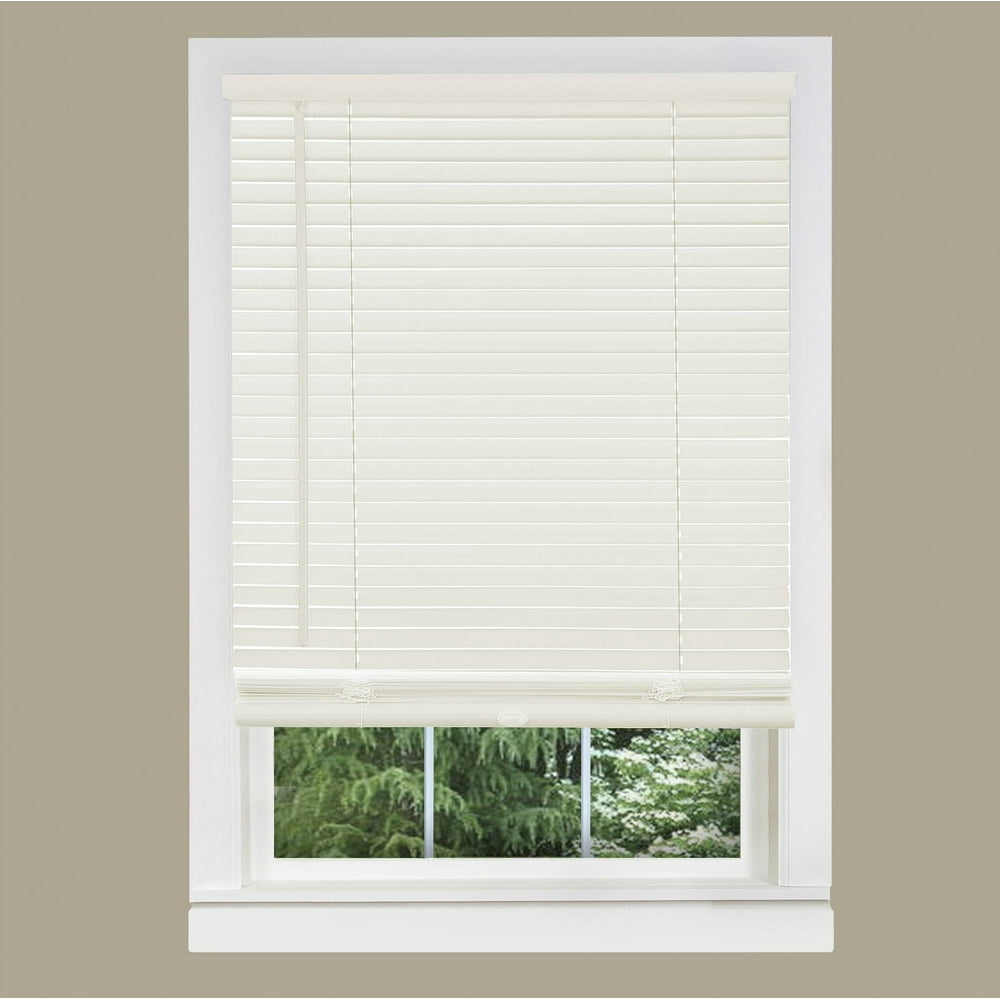 Cordless Window Blinds Mini Blinds 1" Slats Alabaster Beige Cream