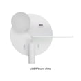 thumbnail image 2 of Aluminium Bedside Wall Light Wall-mounted Stylish Adjustable Flashlight Household Reading Lamp Lighting Tool with Holding Plate White Right Type 1, 2 of 9