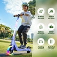 thumbnail image 2 of TST Electric Scooter for Kids, 100W Adjustable Kick Scooter with Flashing Rainbow LED Lights, Up to 8mph&8 Miles, 2 of 6