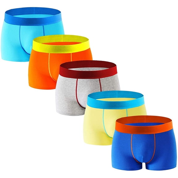 Men's Boxer Briefs KOERIM Soft Cotton Moisture-Wicking Sport Breathable Underwear,Pack of 5