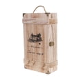thumbnail image 2 of Botella de vino Caja de madera Caja de embalaje de madera de transporte de cuerda Cajas de vino de 2 Caja de paquete con, 2 of 5