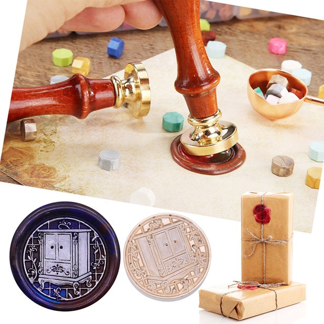 Cabeza De Sello Cabeza de cobre de sello de 25 mm Cabeza de cobre de forma redonda clásica para tarjeta de boda (SG94)