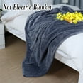thumbnail image 2 of PiccoCasa Soft Microfiber Plush Flannel Blanket Luxury Bed Blanket, Navy Blue Queen (78"x90"), 2 of 6