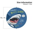 thumbnail image 3 of Disketp Great White Shark Funny Coasters,6 Pcs Leather Coasters With Holder, Perfect Housewarming Hostess Gifts,Protect Furniture From Water Marks Scratch And Damage, 3 of 9
