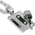thumbnail image 1 of Cadena de hip hop Hip-Hop Micrófono Joyería de joyería Casada estética, 1 of 6