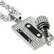thumbnail image 1 of Cadena de hip hop Hip-Hop Micrófono Joyería de joyería Casada estética, 1 of 6