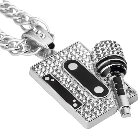 Silver Alloy Hip Hop Chain Necklace for Decoration Perfect Gift for Men Daily Wear Size 24.0 Inch