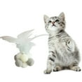 thumbnail image 1 of Cat Ball Toy Interactive Fake Feather Soft Cat Toy Cat Chew Toy Kitten Bell Toy, 1 of 10