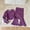 Purple, variant on Trendfront Girls Solid Color Outfit Set Crew Neck Long Sleeve Shirt Summer 2 Piece Casual Fashion Flare Pants Set for Girls 2-10 Years Clothes Set