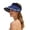 Navy, variant on Women’s Straw Sun Visor Woven Stripe With Headband Wide Brim Sun Protection Travel Hat