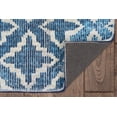 thumbnail image 4 of Linon Motif Printed Faux Rabbit Blue 8' X 10' Rectangle Area Rug RUGPR0481, 4 of 6