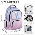 thumbnail image 6 of HUIACONG Gradient Purple Axolotl School Backpack for Kids Teens Age 6-18 Multi Pocket Water Resistant Bookbag with Adjustable Padded Straps Lightweight Sturdy Student School Bag, 6 of 7