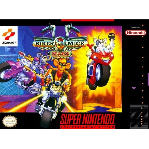 Restored Biker Mice From Mars (Super Nintendo, 1994) SNES Racing Game (Refurbished)
