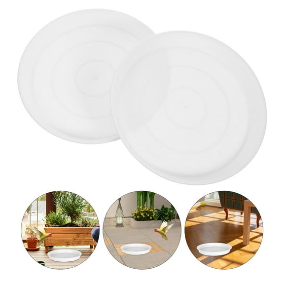 Niceauty 2Pcs Round Bird Feeder Water Bowls Compact Design for Backyard Feeding