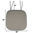 Memory Foam NonSlip Back Chair Cushion Pad with Ties 2, 4, 6