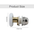 thumbnail image 2 of Polea para puerta de ducha - Rueda de ruedas para ducha para rodillos de ducha deslizantes Puerta de cabina de ducha de latón Rueda de puerta Poleas Accesorio Herramienta de hardware 4 piezas 23 mm brillar Electrónica, 2 of 4