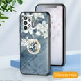 thumbnail image 1 of TECH CIRCLE for Samsung Galaxy A33 5G Tempered Glass Case for Girls Women, Ultra Slim TPU Rubber Silicone Case Flower Pattern with Ring Holder Case  for Samsung Galaxy A33 5G,Chinese rose, 1 of 7
