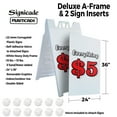 thumbnail image 2 of Everything 5 Dollars 24" x 36" Double Sided A-Frame Sidewalk Sign Includes 2 Plastic Inserts Foldable Portable White Signicade Sandwich Board Cost-Effective Sales Retail Bargains, 2 of 6