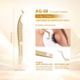 thumbnail image 2 of NAGARAKU AG Series High-Density Fiber Tip Anti-Slip Professional Tweezers for Eyelash Extensions AG-08, 2 of 7