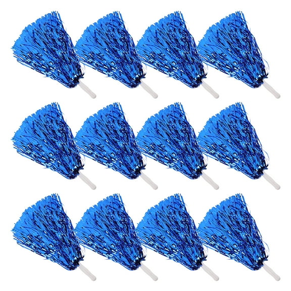 Zehuanyu 12pcs Cheerleader Pom Poms Metallic Foil Cheer Pom Poms Handheld Cheering Squad for School Sports Events Dance Teams Party Favors