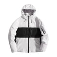 thumbnail image 2 of LOVZFMLL Jackets for Men's Color Block Thick Windproof Water Proofing Pocket Zipper Outdoor Jacket, 2 of 9