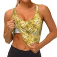 thumbnail image 3 of Balery Flower Sujetadores deportivos con espalda cruzada para mujer, acolchados, sin costuras, de alto impacto, ideales para yoga, gimnasio, entrenamiento y fitness.-XX-Large, 3 of 8